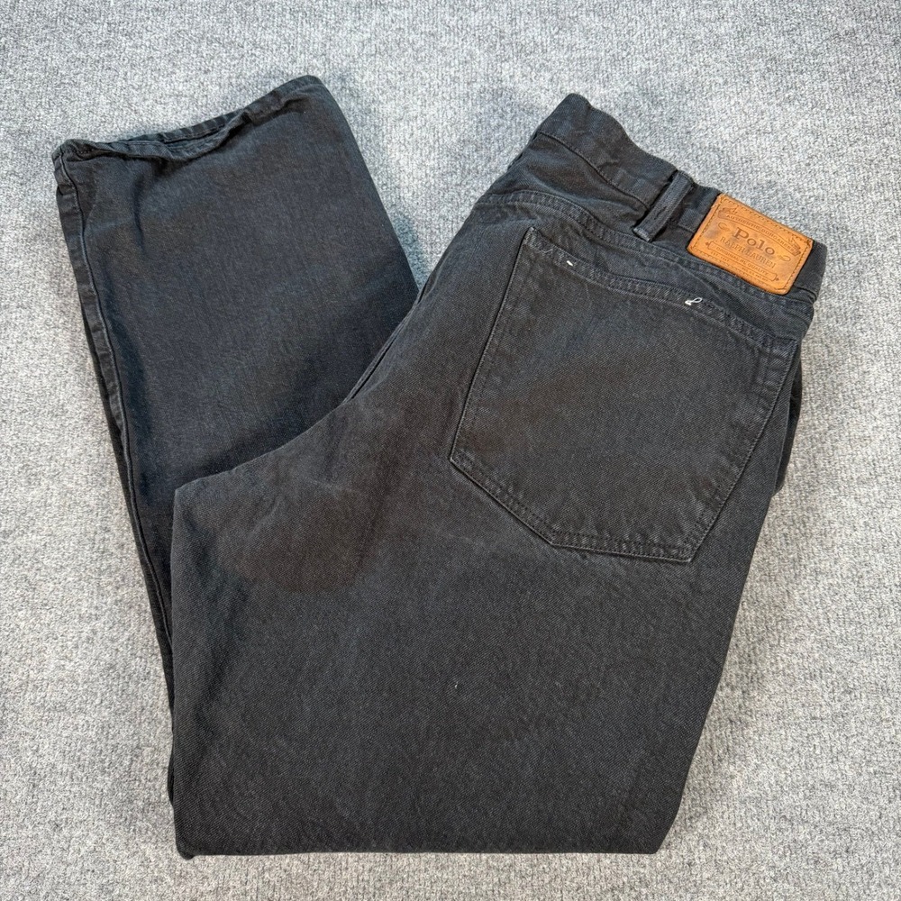 Polo Ralph Lauren Hampton Straight Jeans Mens 42x30 Hudson Black RSD40B #4749
